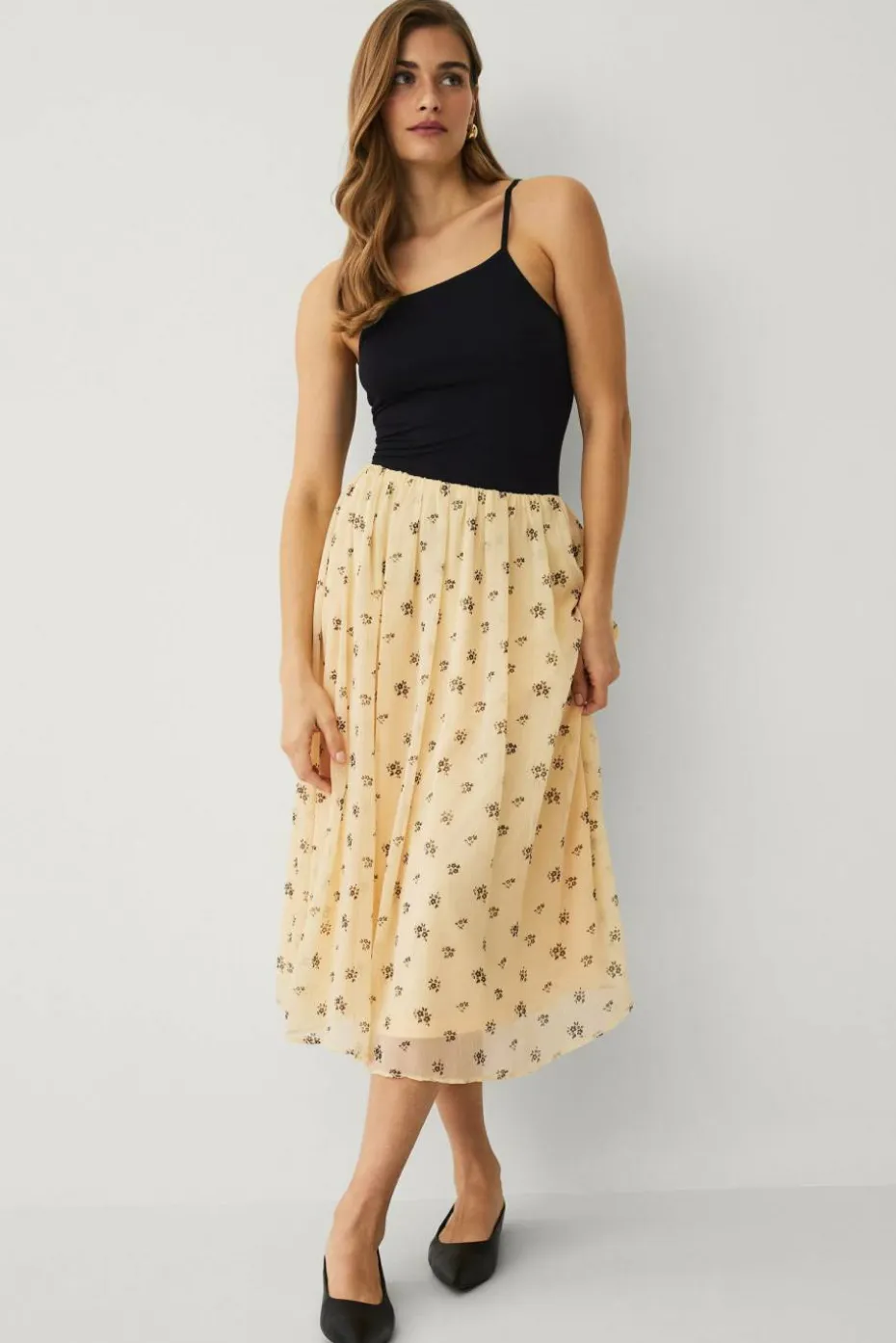 Ellos Collection Fôret skjørt i chiffon