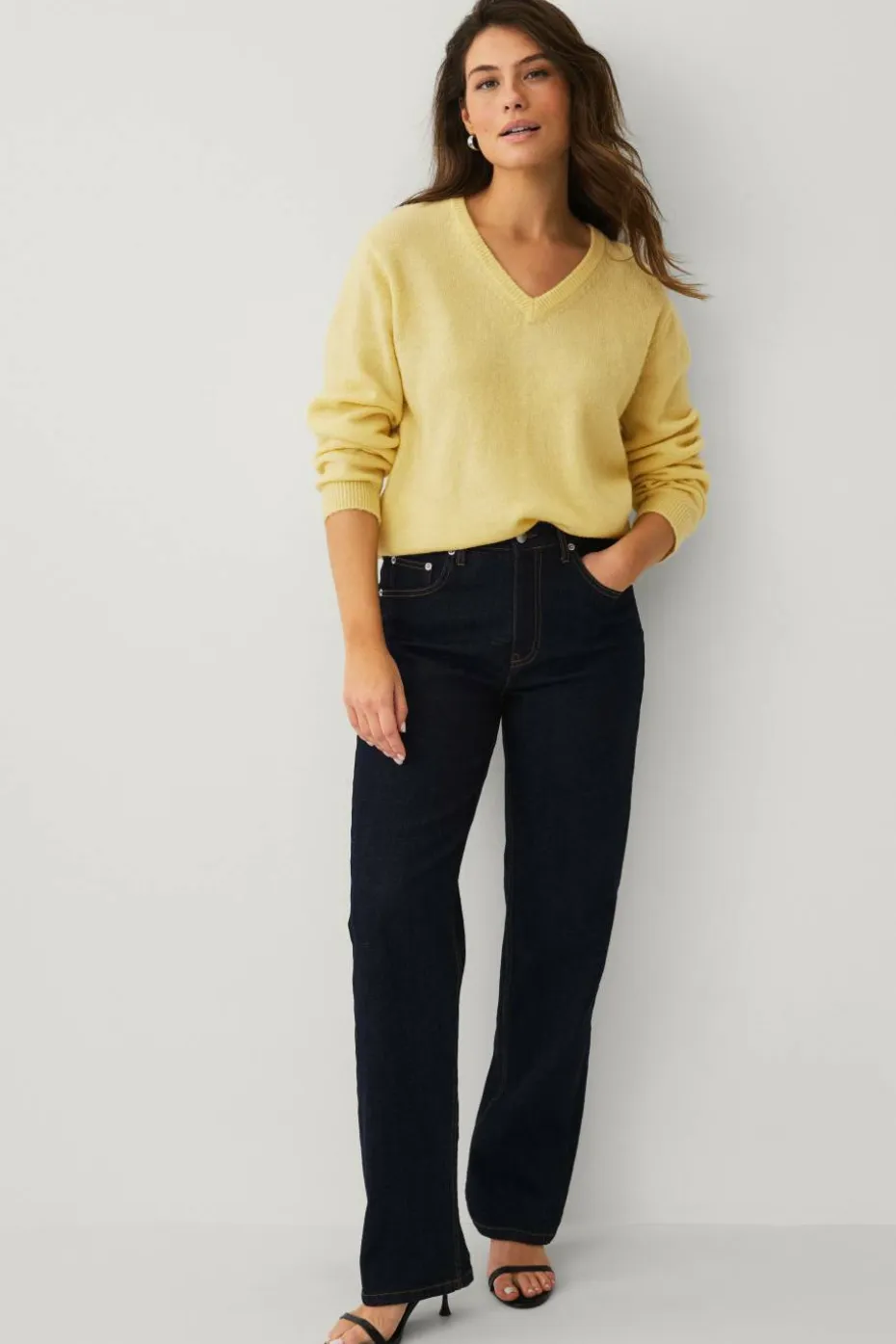 Ellos Collection Genser med v-hals