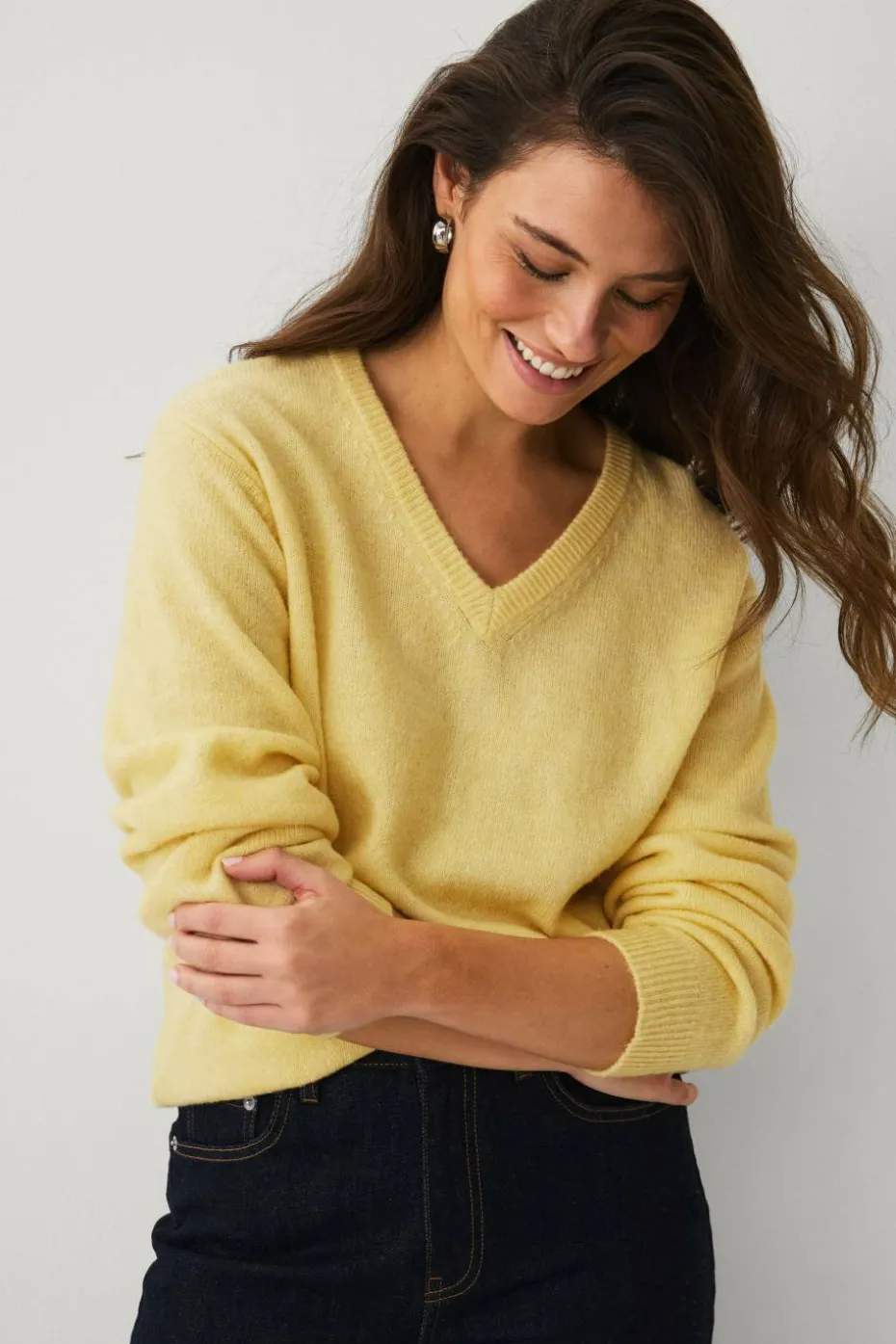 Ellos Collection Genser med v-hals