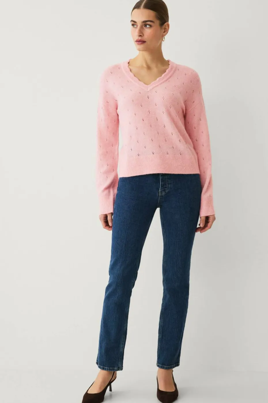 Ellos Collection Hullmønstret pullover