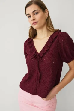 Ellos Collection Hullmønstret topp