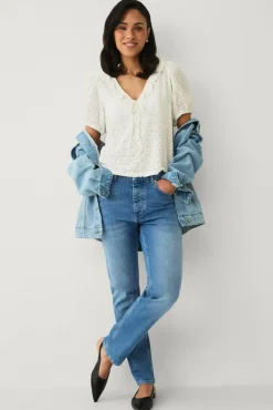 Ellos Collection Hullmønstret topp