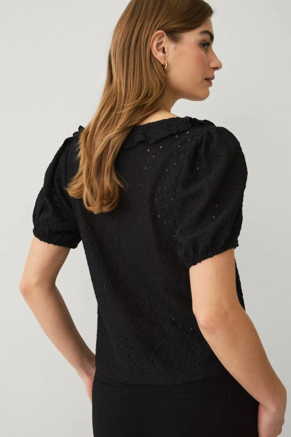 Ellos Collection Hullmønstret topp