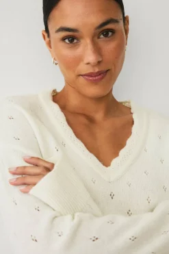 Ellos Collection Hullmønstret pullover