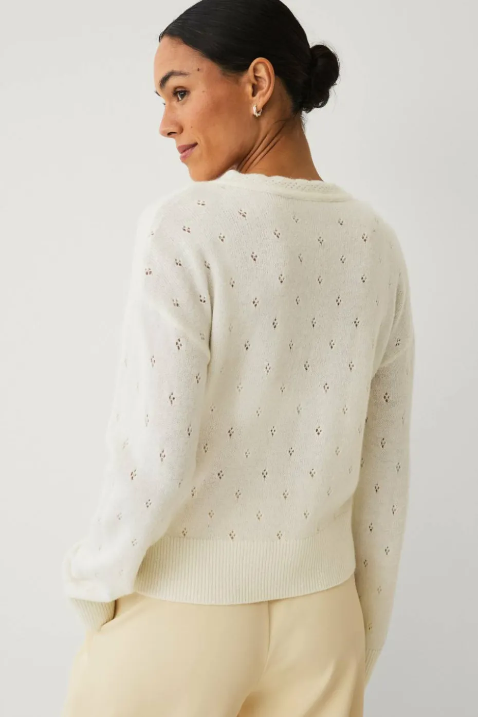 Ellos Collection Hullmønstret pullover