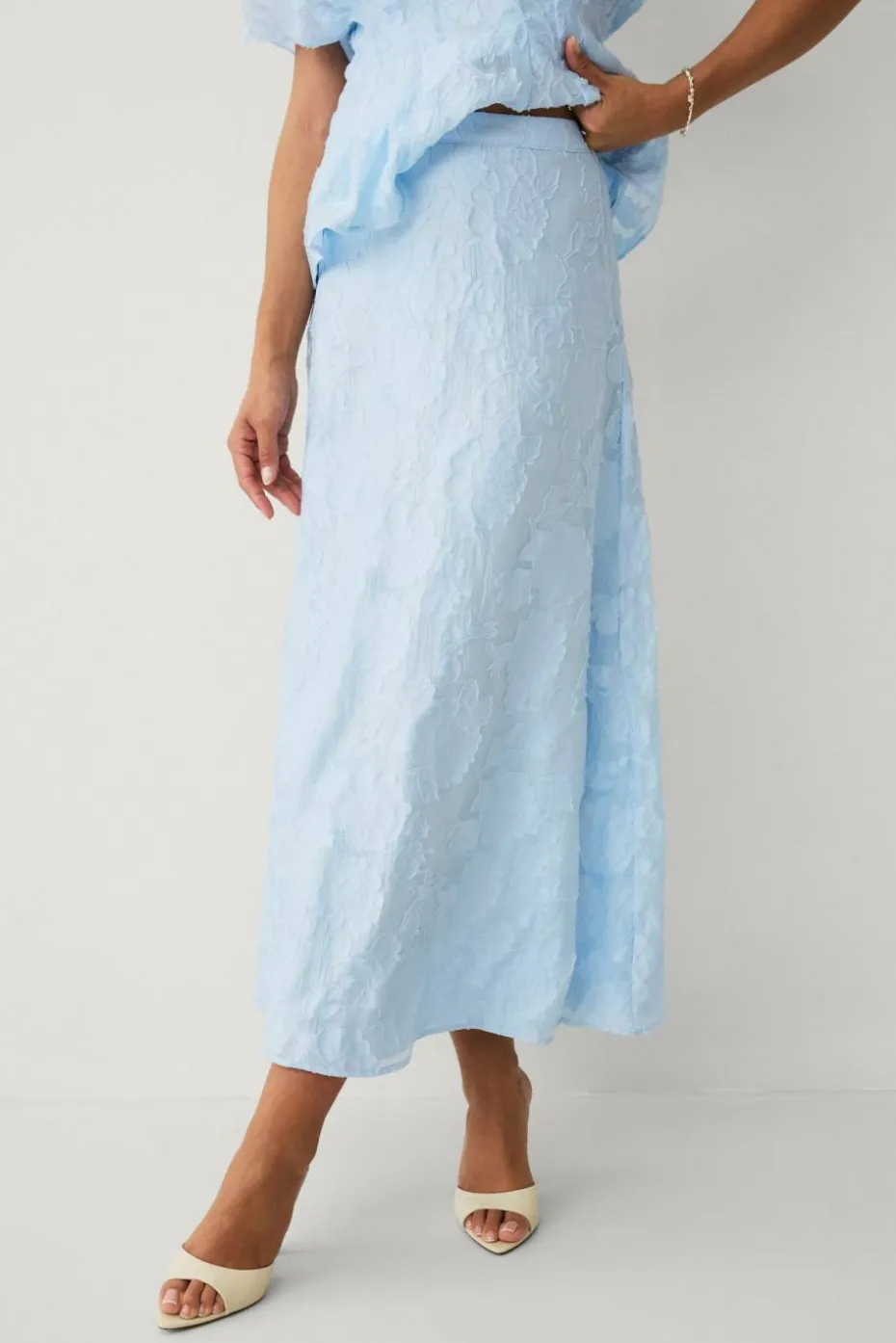 Ellos Collection Jacquard-vevd skjørt