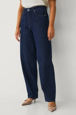 Ellos Collection Jeans med vide ben og bindebånd i midjen