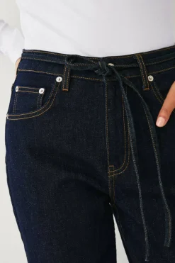 Ellos Collection Jeans med vide ben og bindebånd i midjen