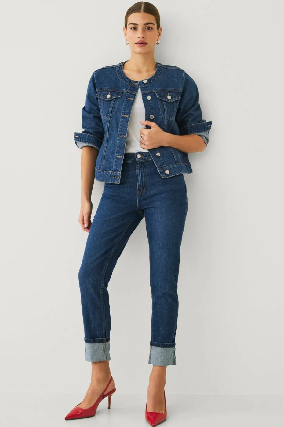 Ellos Collection Jeans Slim Straight Folded