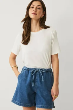 Ellos Collection Jeans-shorts med snøring