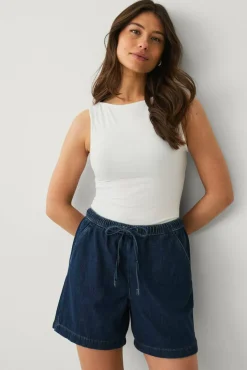 Ellos Collection Jeans-shorts med snøring