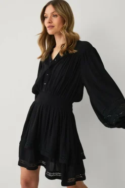 Ellos Collection Kjole med blondedetaljer