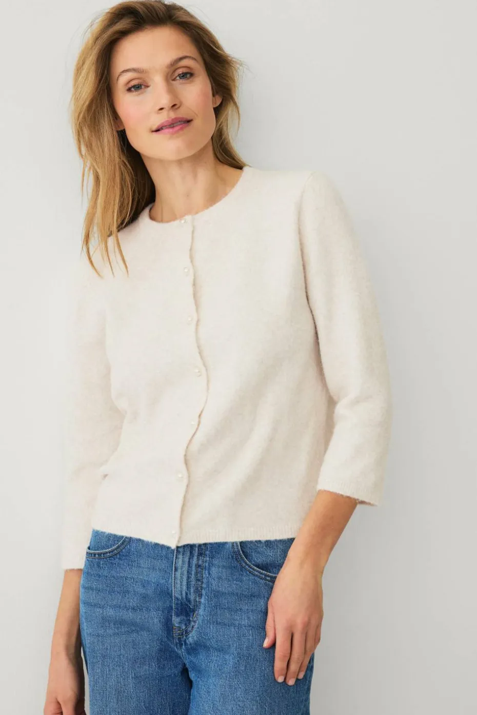 Ellos Collection Kofte med perleknapper