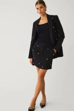 Ellos Collection Kort dresskjørt med rhinstener