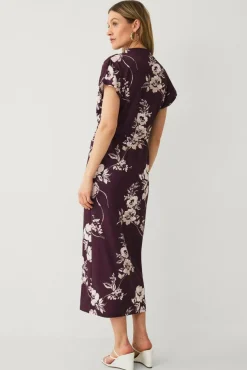 Ellos Collection Lang trikotkjole med drapering
