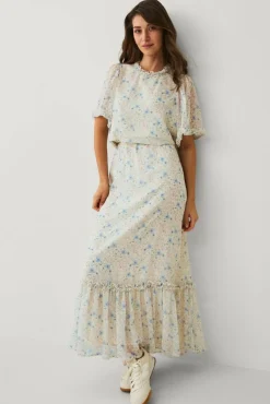 Ellos Collection Maxi skjørt med volangdetaljer