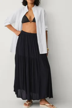 Ellos Collection Maxi skjørt med elastisk midje
