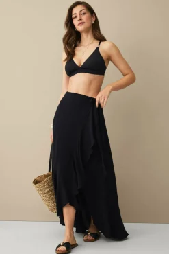 Ellos Collection Maxi skjørt med omslagsdesign
