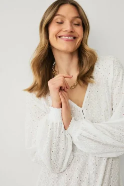 Ellos Collection Maxikjole med broderie anglaise