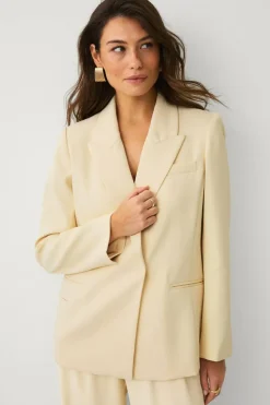 Ellos Collection Oversize blazer med skjult knappstolpe
