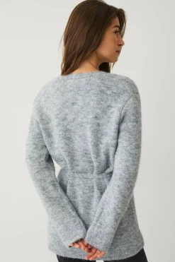 Ellos Collection Åpen cardigan med bindebelte