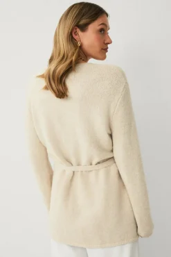 Ellos Collection Åpen cardigan med bindebelte