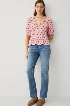 Ellos Collection Peplumtopp med slips