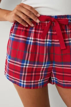 Ellos Collection Pyjamasshorts Fanni i bomullsflanell