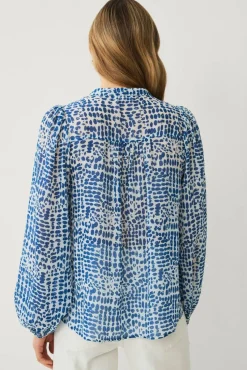 Ellos Collection Rent bluse med kledde knapper