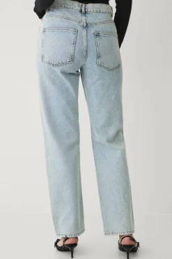 Ellos Collection Rette jeans med slitasje og elde