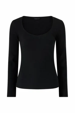 Ellos Collection Ribbet topp i bomullsjersey