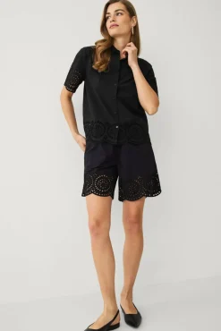 Ellos Collection Shorts med broderie anglaise