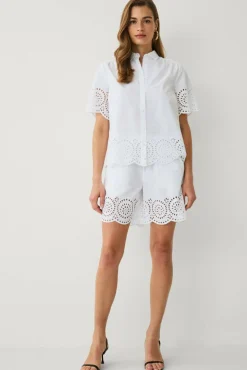 Ellos Collection Shorts med broderie anglaise