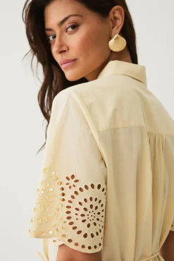 Ellos Collection Skjortekjole med broderi