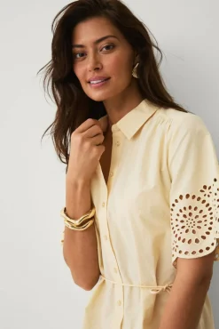 Ellos Collection Skjortekjole med broderi