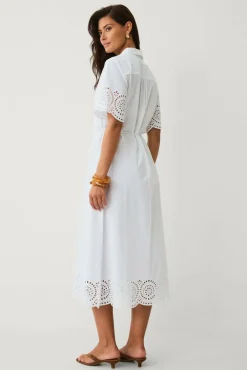 Ellos Collection Skjortekjole med broderi