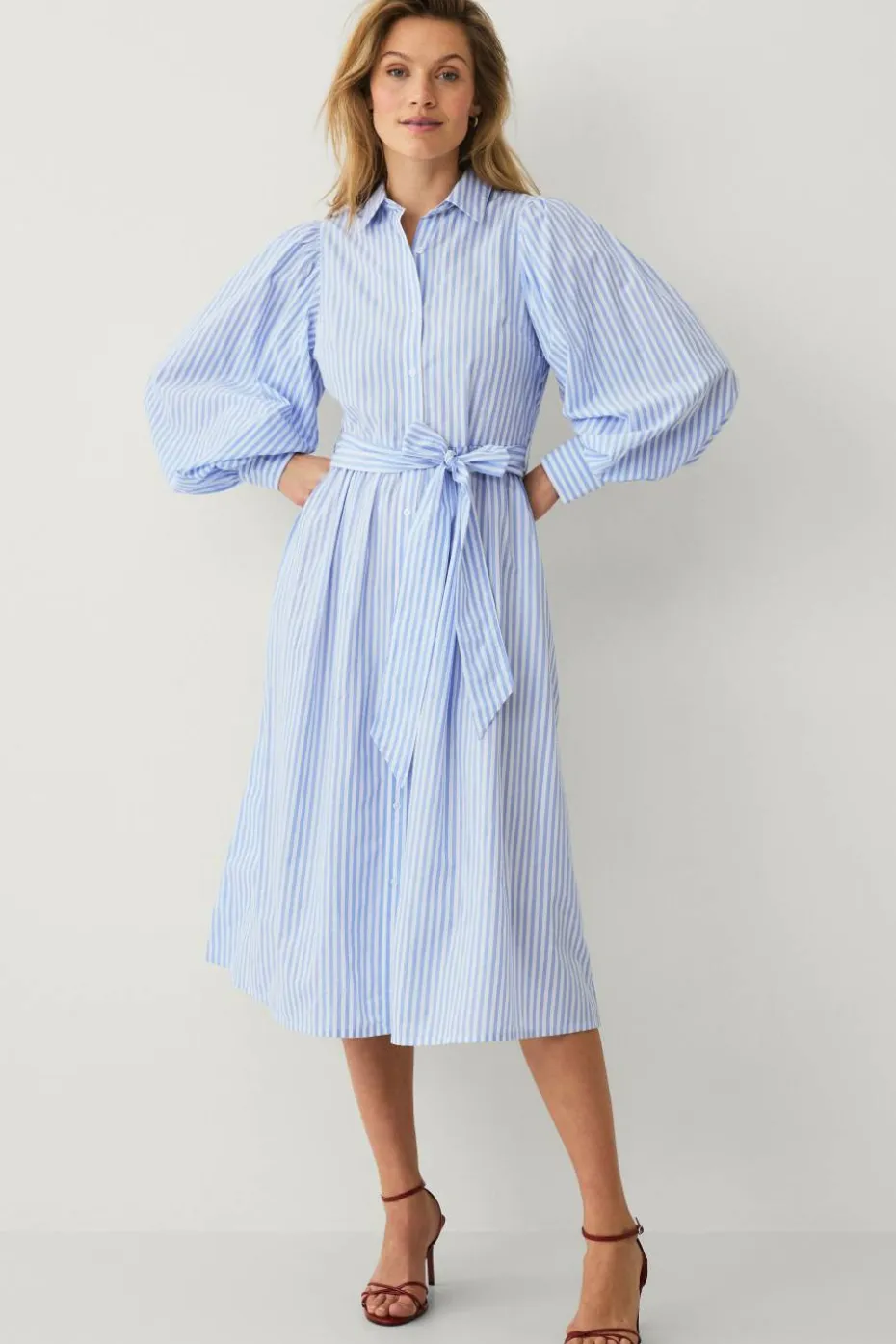 Ellos Collection Skjortekjole med knytbar tråd