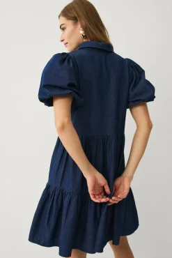 Ellos Collection Skjortekjole i bomullsdenim