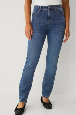 Ellos Collection Smale stretchjeans med høy midje