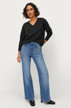 Ellos Collection Strikket genser med V-hals