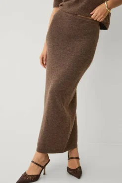 Ellos Collection Strikket maxi skjørt