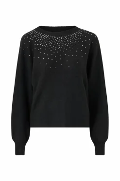 Ellos Collection Strikket pullover med rhinstener