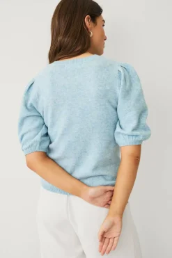 Ellos Collection Strikket genser med puffermer