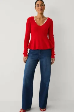 Ellos Collection Strikket pullover med peplum