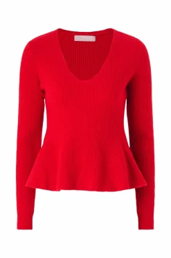 Ellos Collection Strikket pullover med peplum