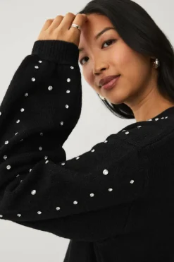 Ellos Collection Strikket kjole med rhinstener
