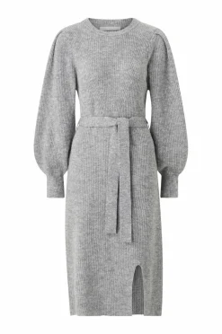 Ellos Collection Strikket kjole med skjerf
