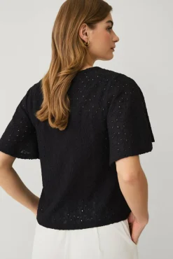 Ellos Collection Topp med draperte volangermer