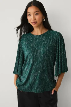 Ellos Collection Topp med drapert volangermet