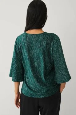 Ellos Collection Topp med drapert volangermet